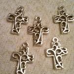 Small Silver Cross Charms