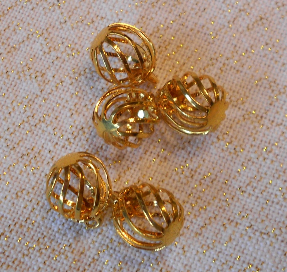 Gold Cage Charms