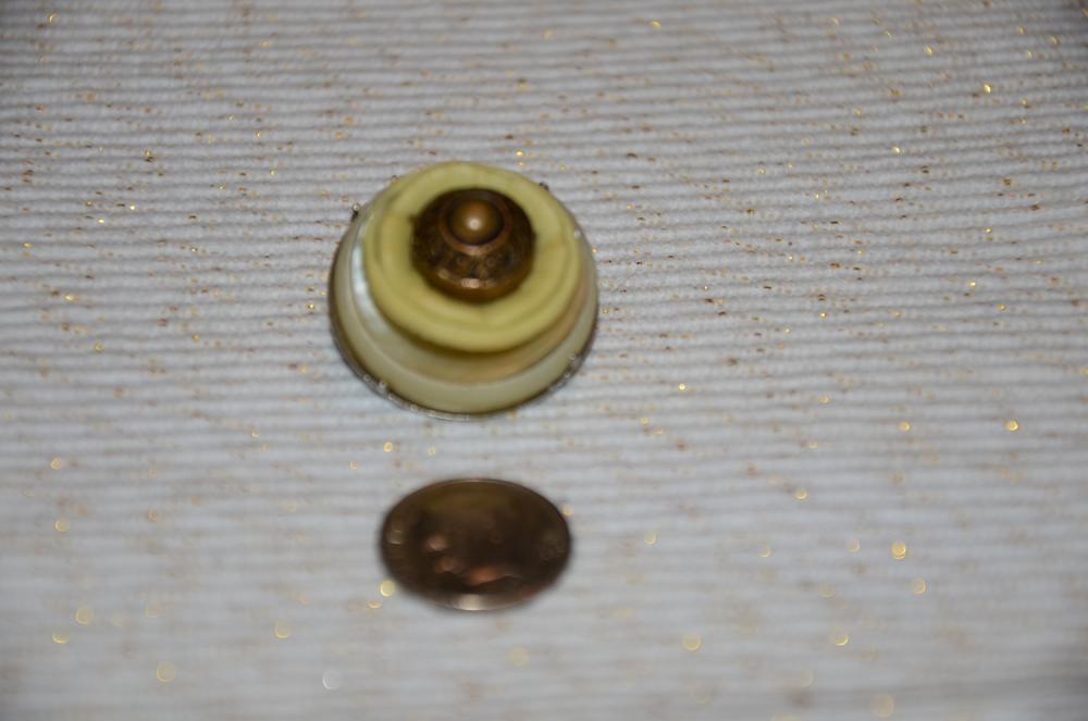 Vintage Yellow Button Pin